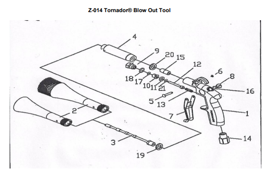 Tornador Air Blow Out Tool Z-014 (Genuine Tornador Product) – Auto Detail  Magician