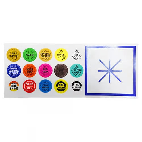 Decal, 8 position w/circles