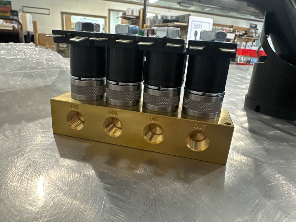 KIP Non Metering 4 Outlet Manifold Block