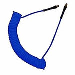 Blue Flexcoil Foamy Hose with Reusable Strain Relief Fittings