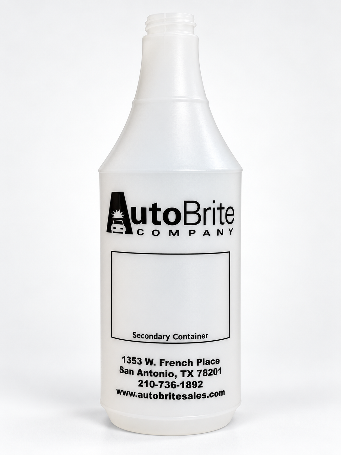 AutoBrite Plastic Quart Bottle front view