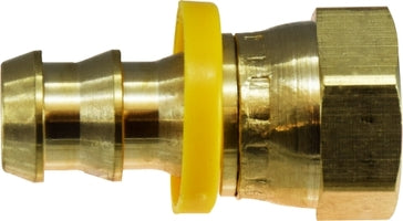 3/8X1/2 PUSH ON HOSE BARB X F 45/37 FLARE SWIVEL